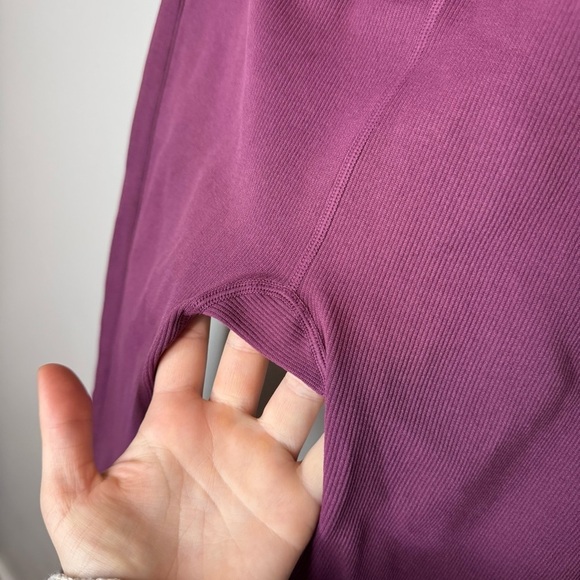 Spiritual Gangster Self Love Yoga Leggings in Burgundy Ribbed High Rise - Picture 6 of 9